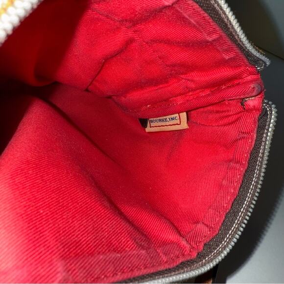 VINTAGE DOONEY & BOURKE Brown Leather Nylon Crossbody Bag - Picture 5 of 5